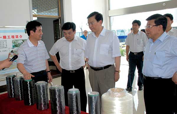 2009年6月25日，时任中共中央政治局委员、国务院副总理张德江亲临神鹰考察碳纤维项目。