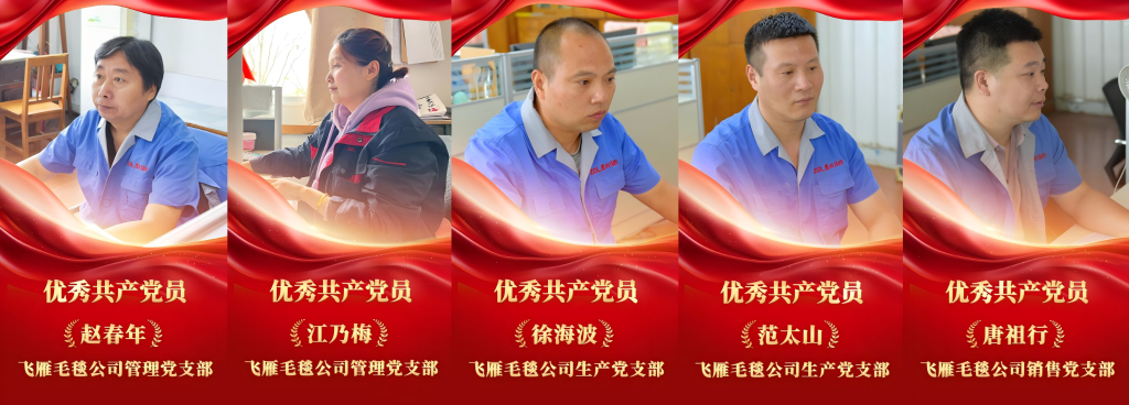 我是鹰游人 | 身边的优秀党员③飞雁毛毯党总支先锋风采